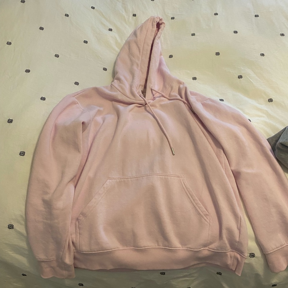 light pink hoodie
